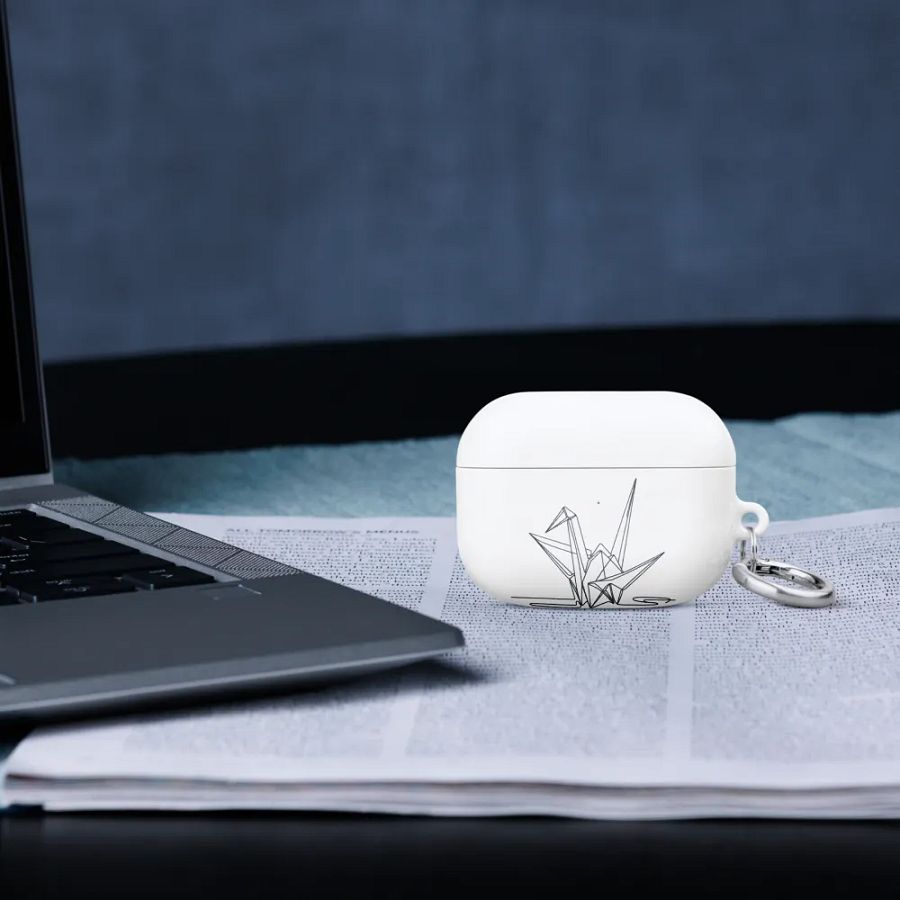 Origami Crane Line art All-Over Print AirPods® Case product image (52)