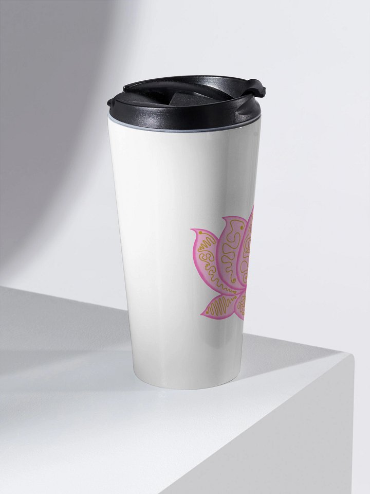 Golden Lotus Stainless Steel Travel Mug product image (2)