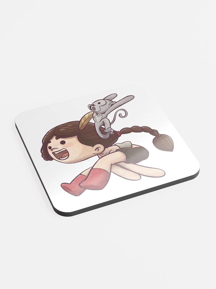 She & Her Pet | Glossed Cork Coaster product image (2)