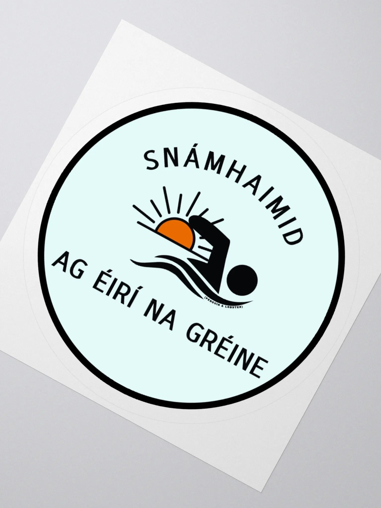 Snámhaimid ag Éirí na Gréine Sticker product image (6)