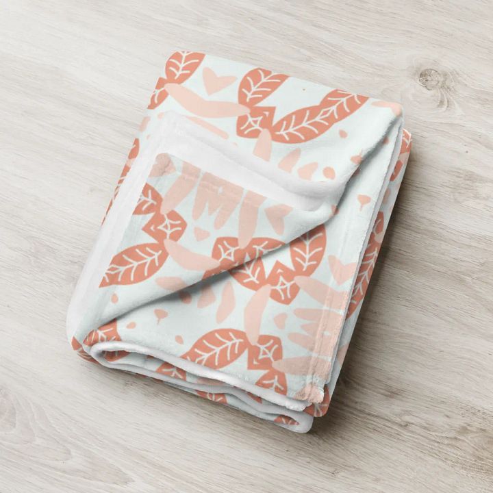 Abstract Orange Leaves Blanket product image (2)