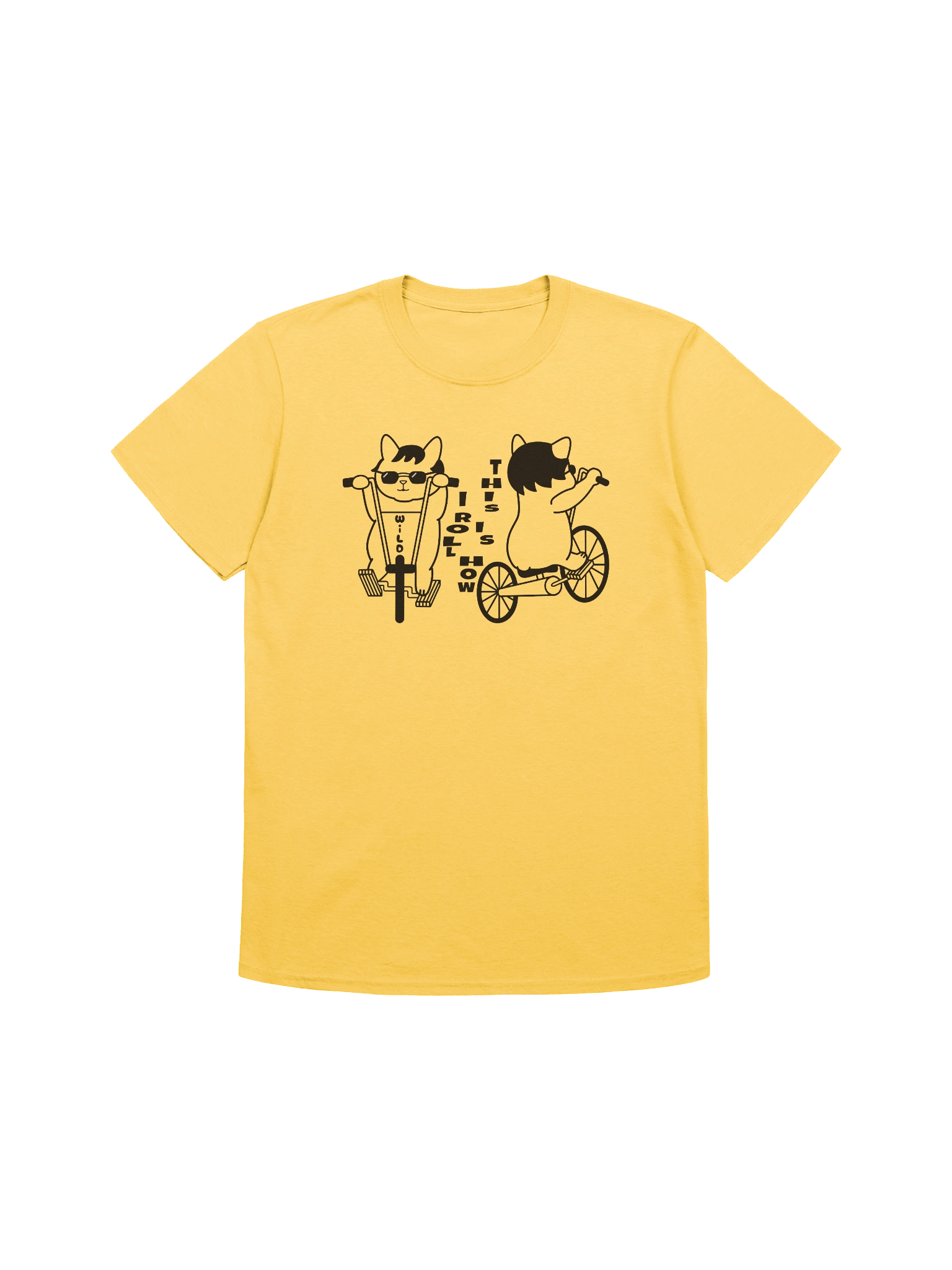 Goromi the Cat in Wig (Wild Biker) - Unisex Adult Super Soft Lightweight T-shirt product image (2)