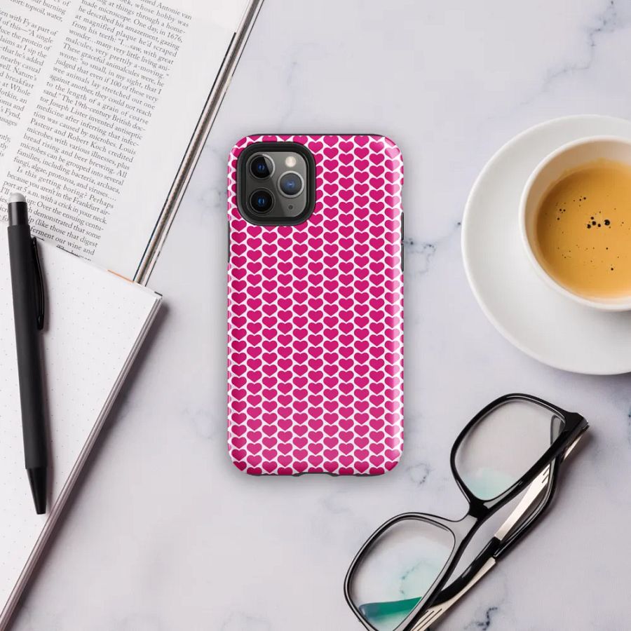 Tough Case for iPhone® (pink heart) product image (57)