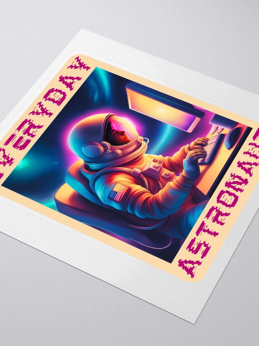 Everyday Astronaut Working at a Computer Stickers product image (9)