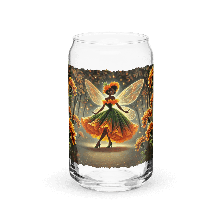 Enchanted Marigold Fairy Glass with Optional Lid and Straw product image (2)