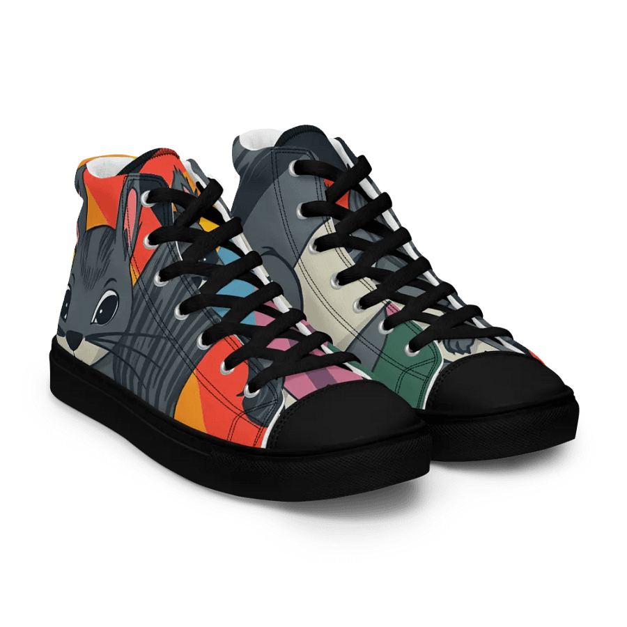 retro Squirrel Men's premium canvas High Tops product image (8)