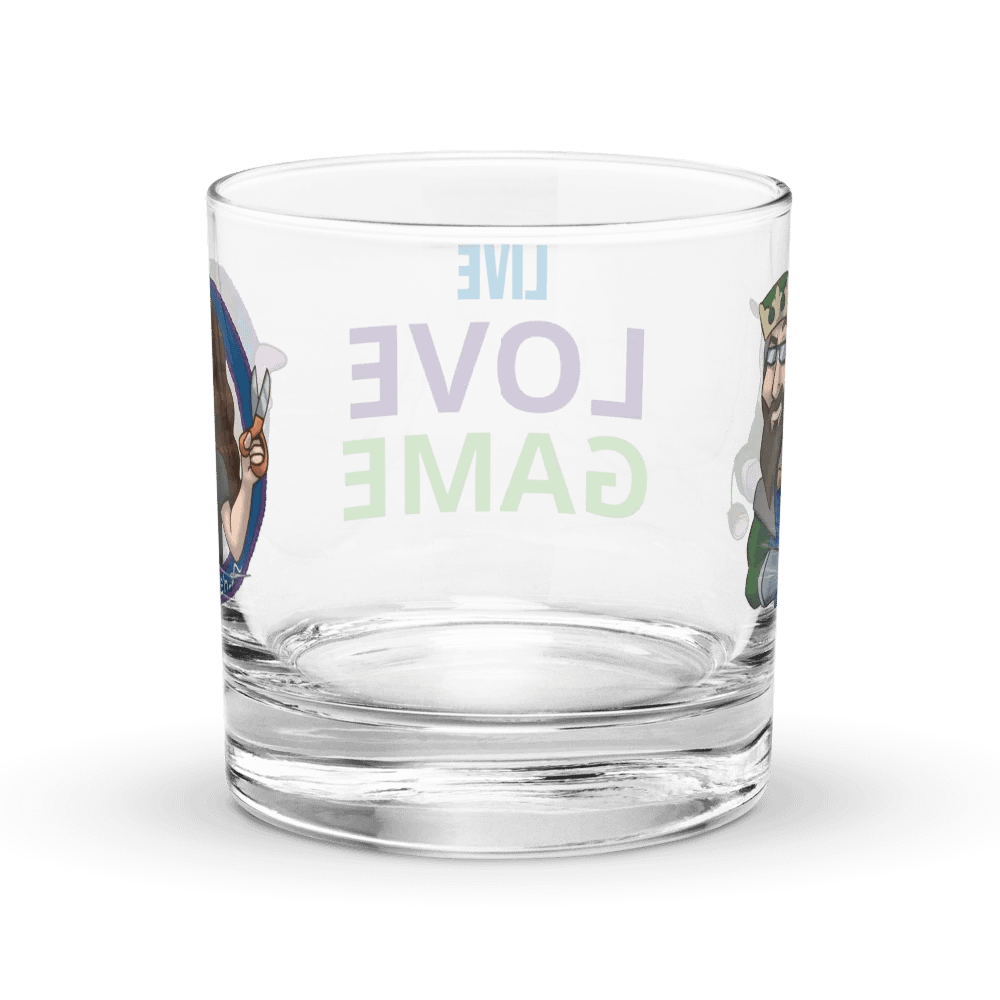 Downey Live, Love, and Game Rocks Glass product image (4)