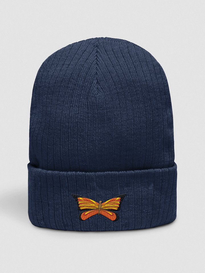Symmetrical Wings Ribbed Knit Beanie product image (3)