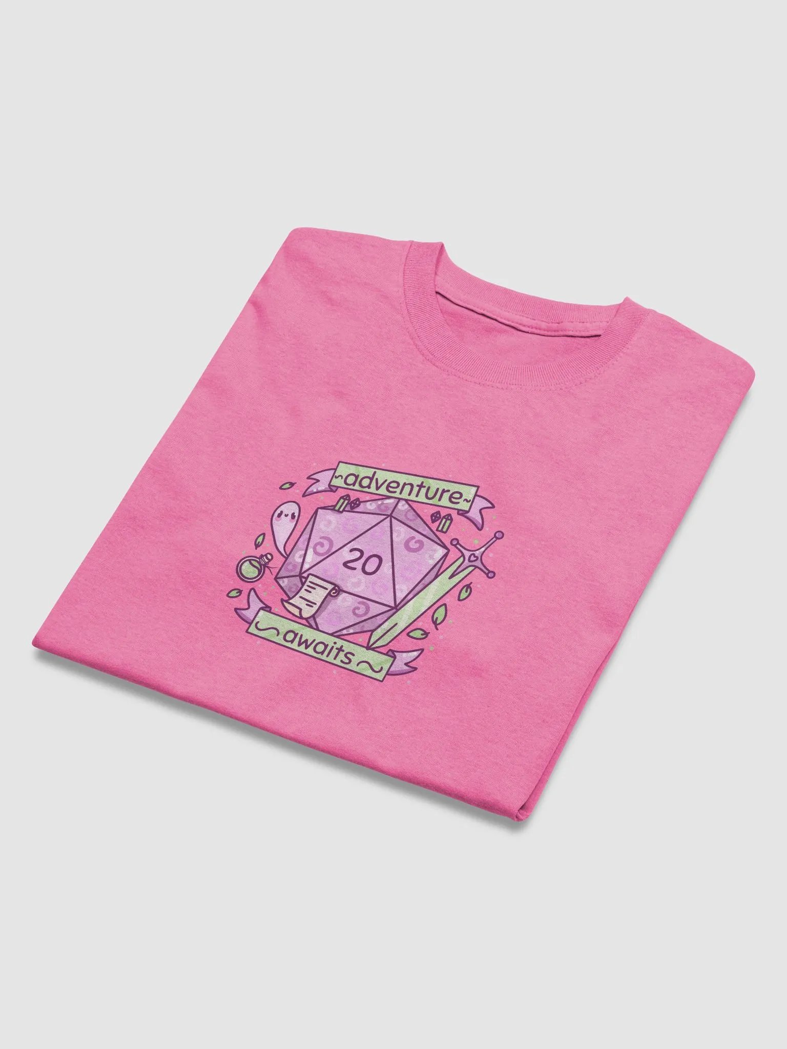 Adventure Awaits D&D Pink T-Shirt product image (3)