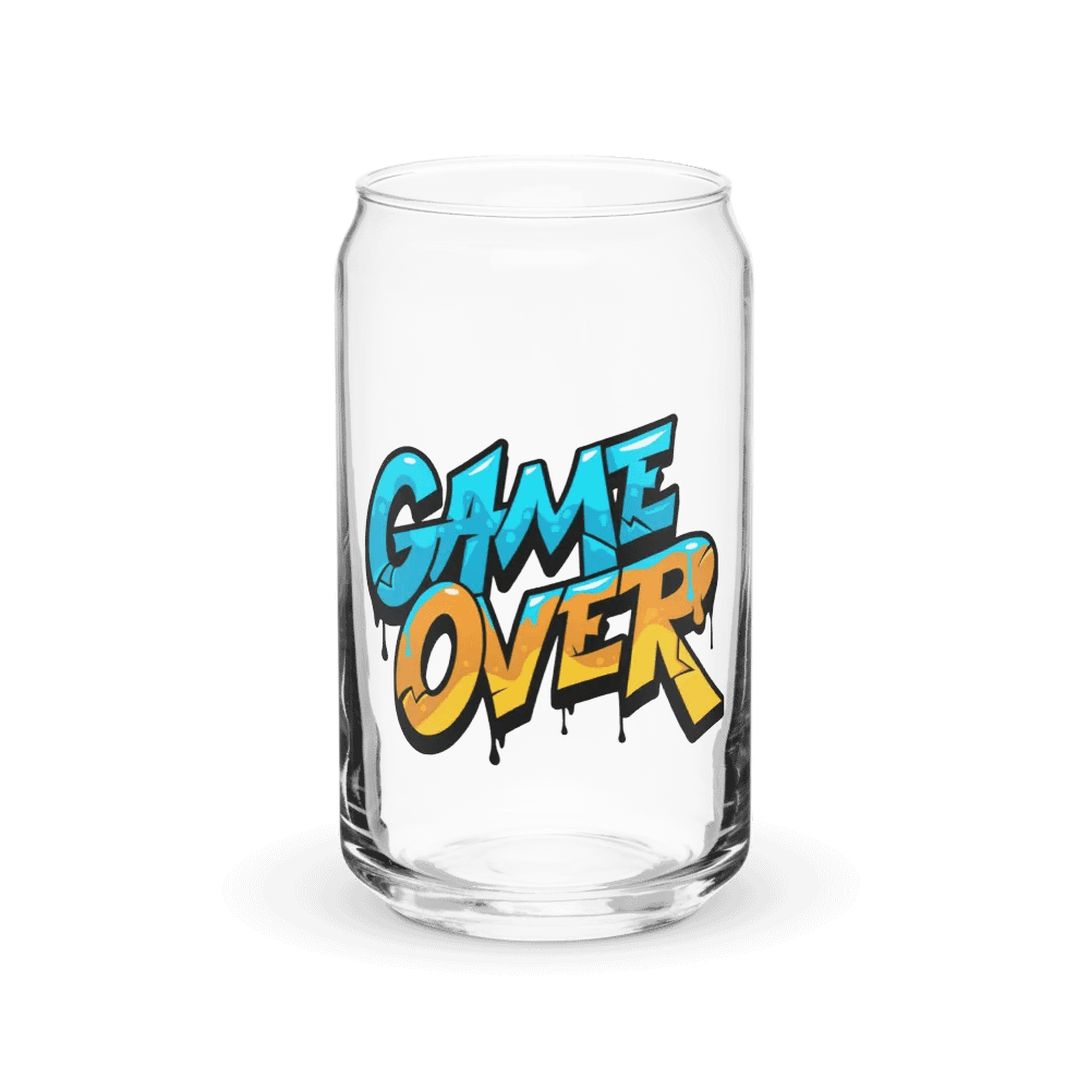 Graffiti Game Over Can-Shaped Glass product image (2)