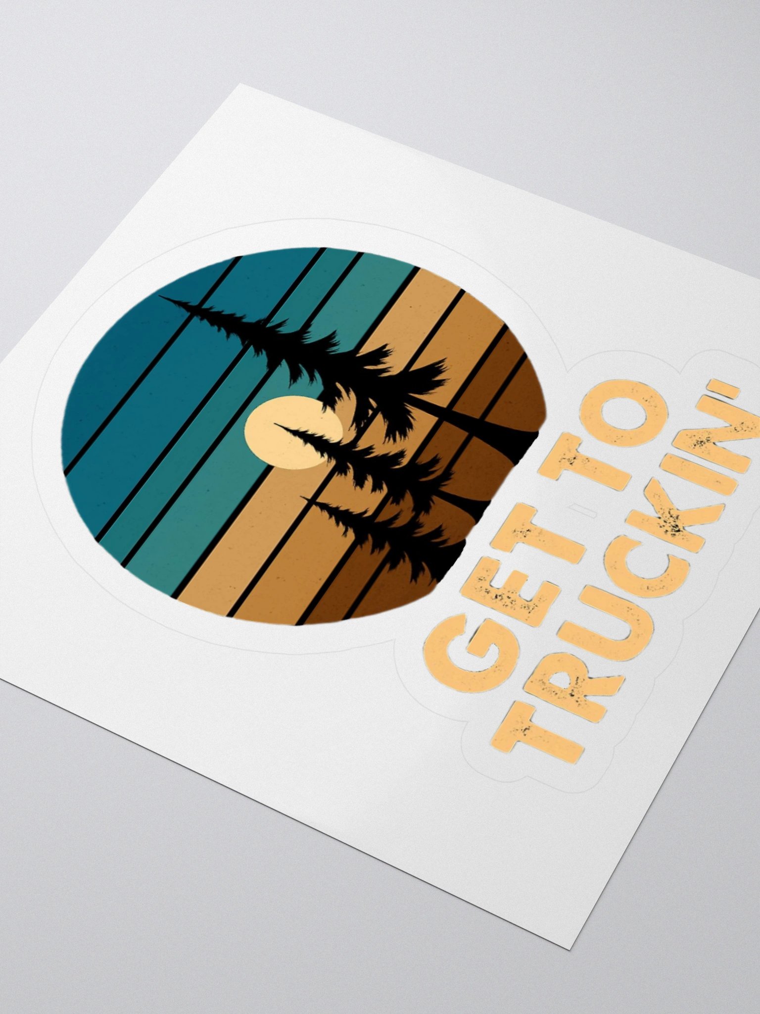 Get To Truckin' – Gamer & Streamer Sticker 3''x3'' product image (3)