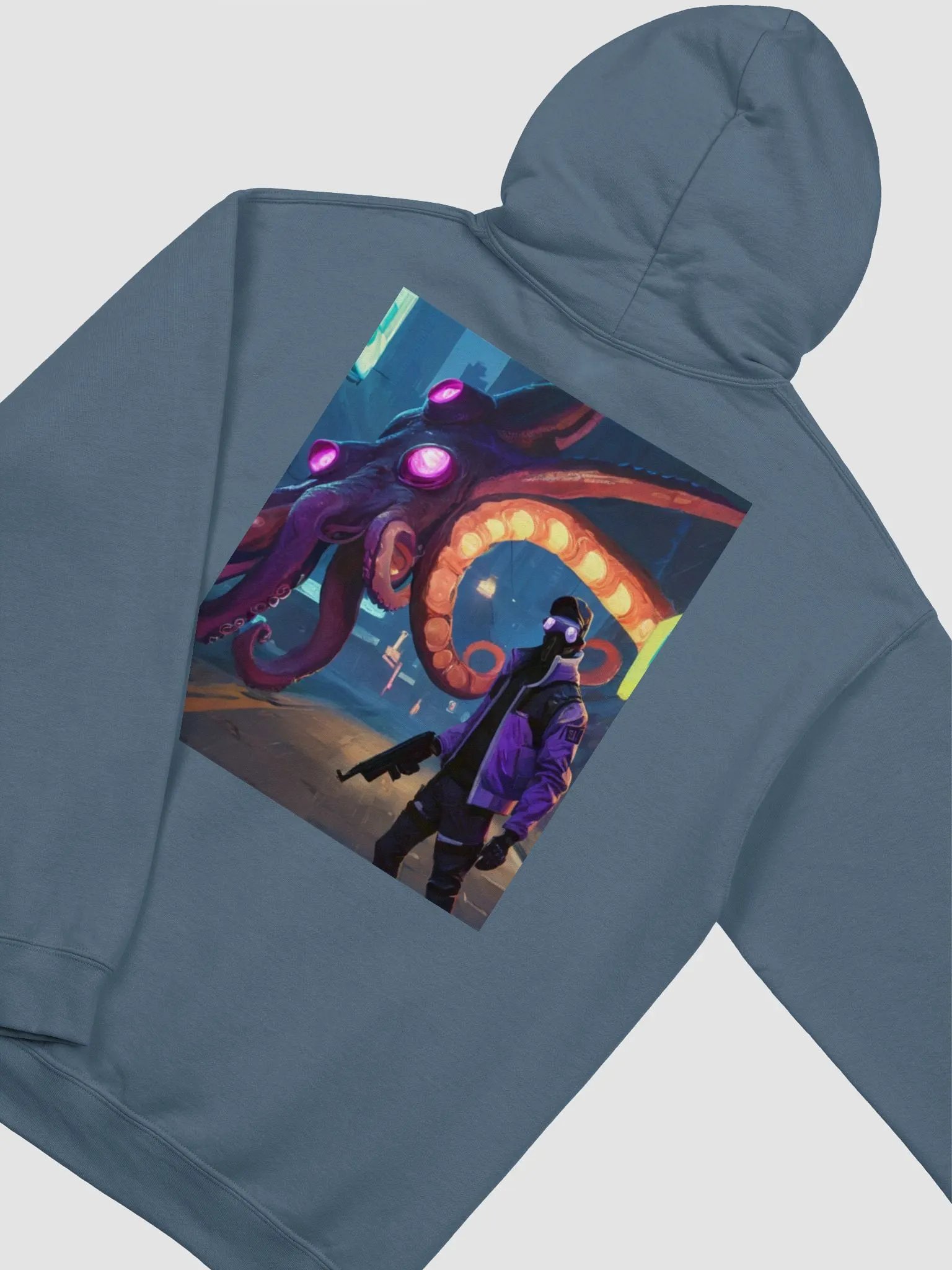 Indigo blue Robot Klipto Hoodie product image (4)