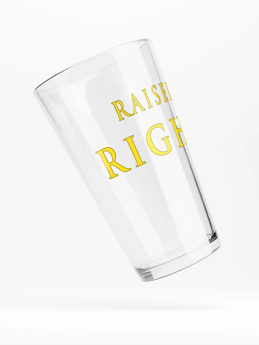 Raised Right Cross Pint Glass product image (4)