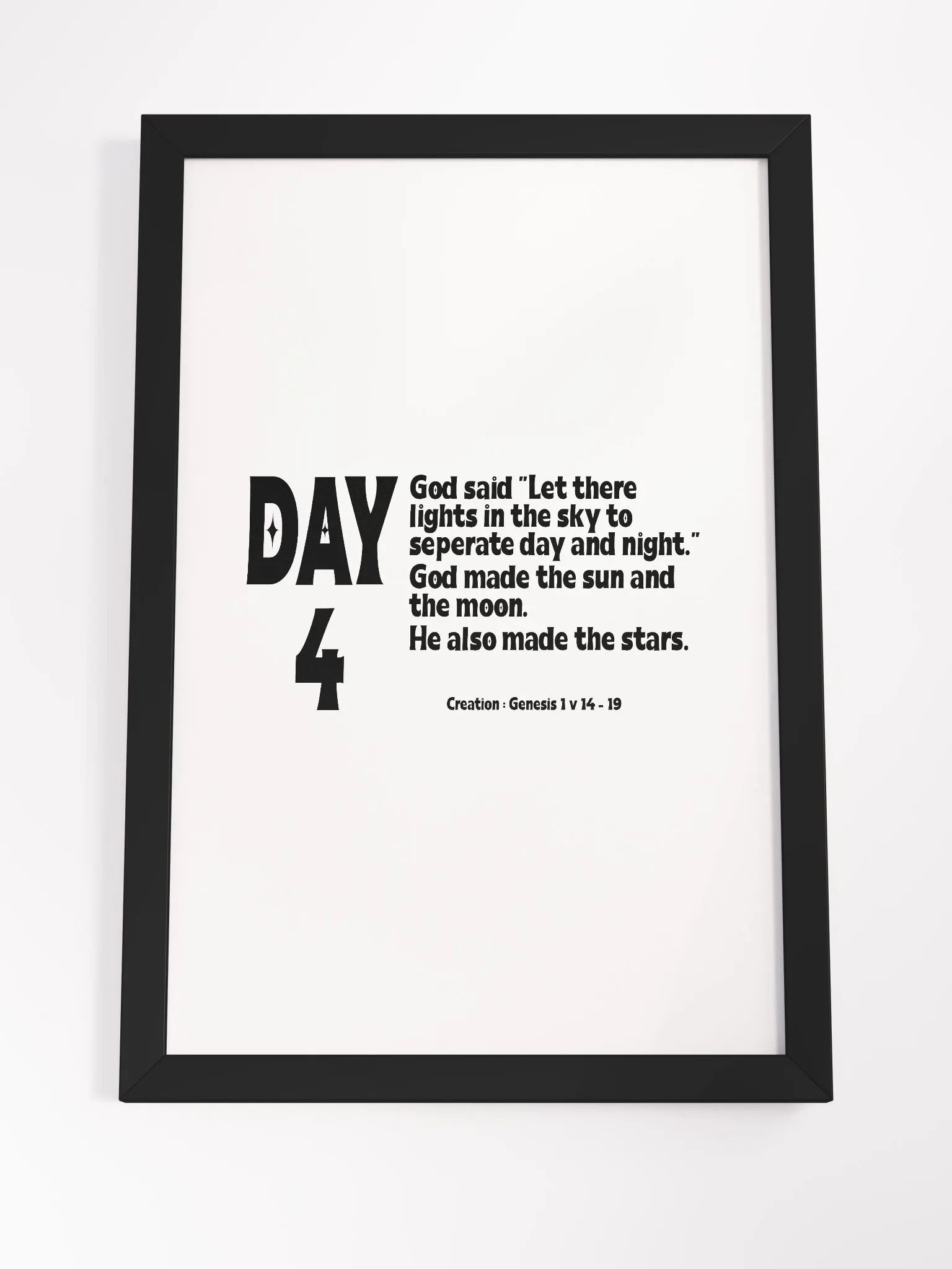 CREATION: DAY 4 Christian, Jesus, faith, God, Bible, Christianity, Jesus Christ, religion, Bible Verse, Love product image (8)