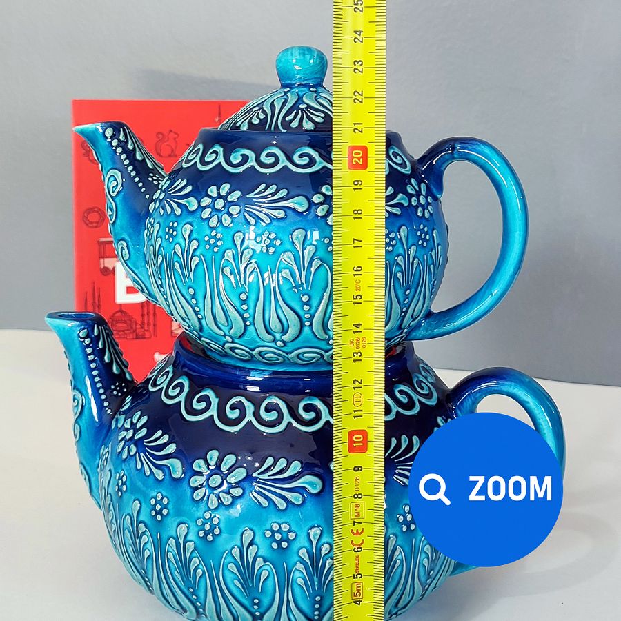 Ceramic turquoise teapot — handmade pottery, handmade ceramic product image (8)