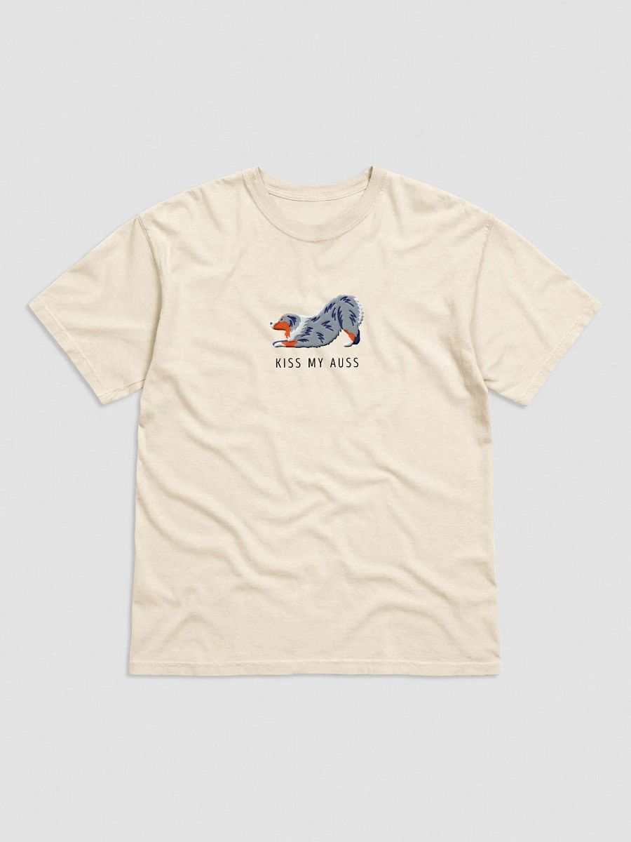 Kiss My Auss(2) T-Shirt(Embroidered) of an Australian Shepherd(Blue Merle) product image (4)