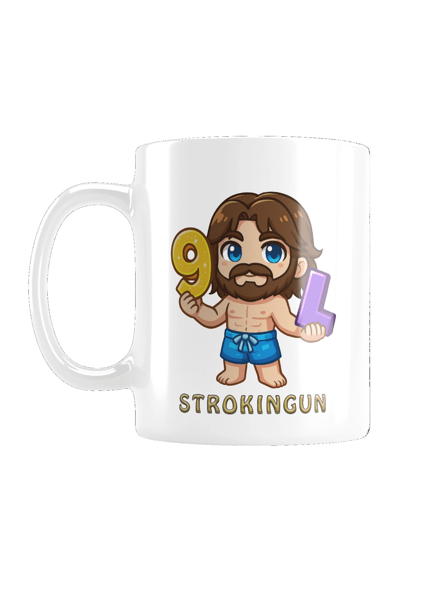 9LS4 StrokinGun White Glossy Mug product image (1)