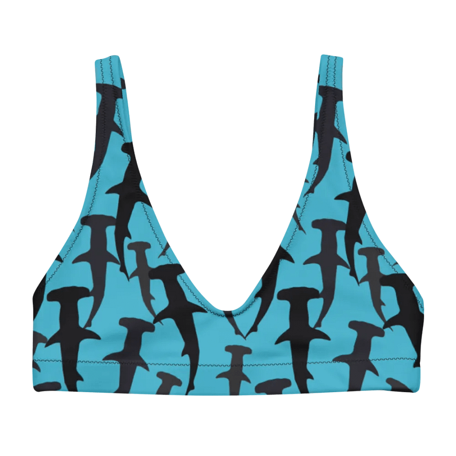 Hammerhead Sharks - Clear Ocean - Recycled Polyester - Padded Bikini Top product image (1)