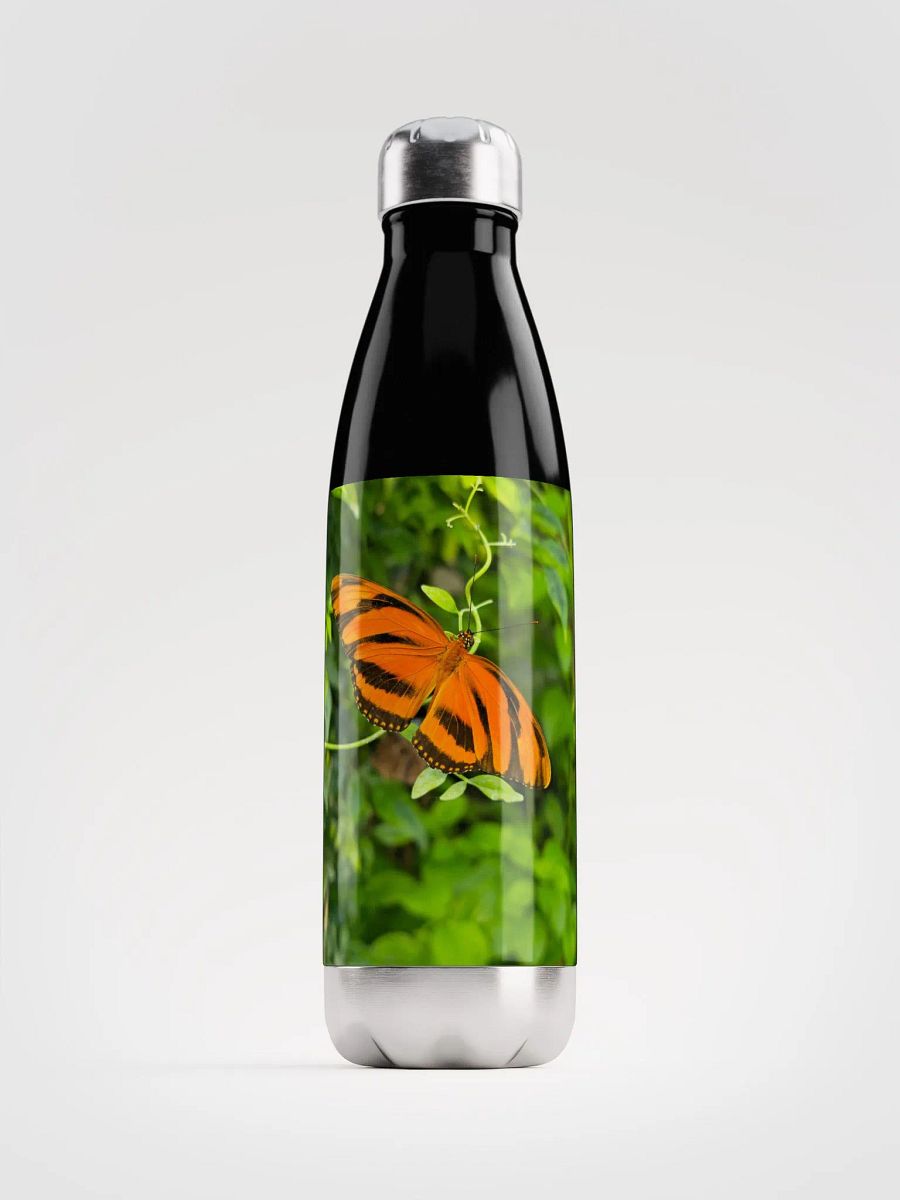 Banded Orange Longwing Tropical Stainless Steel Water Bottle product image (2)