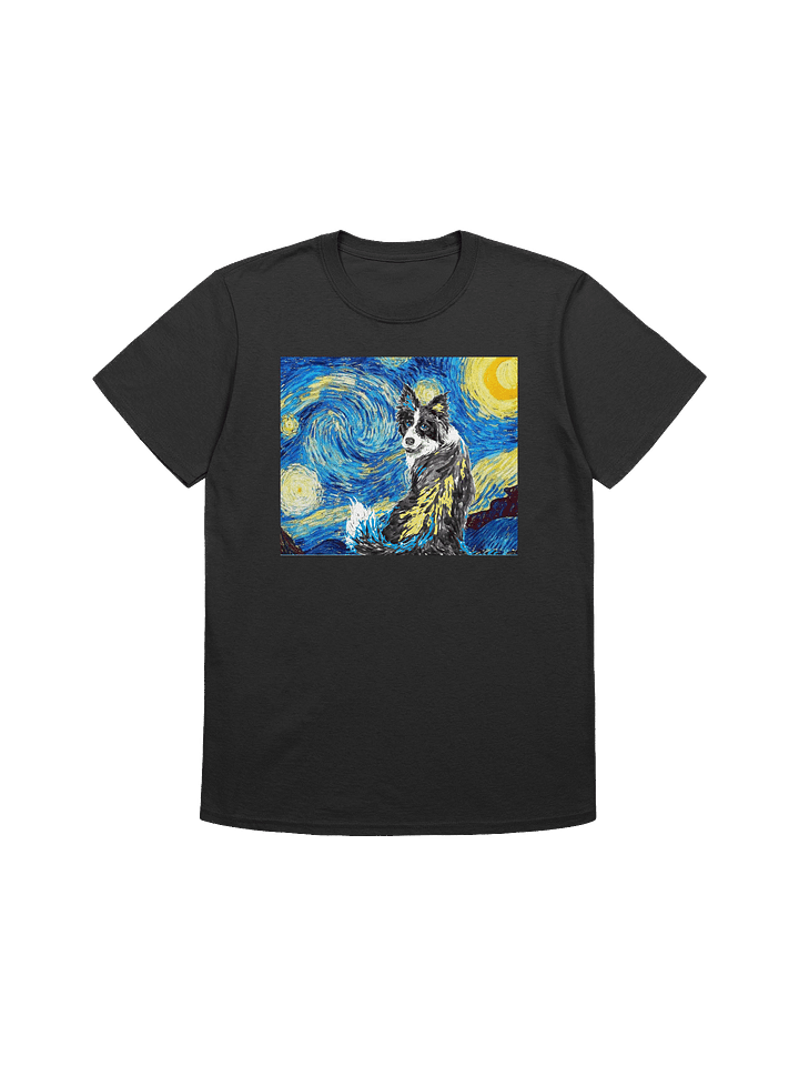 Surrealism Border Collie Starry Night Impressionist Dog Art T-Shirt product image (1)