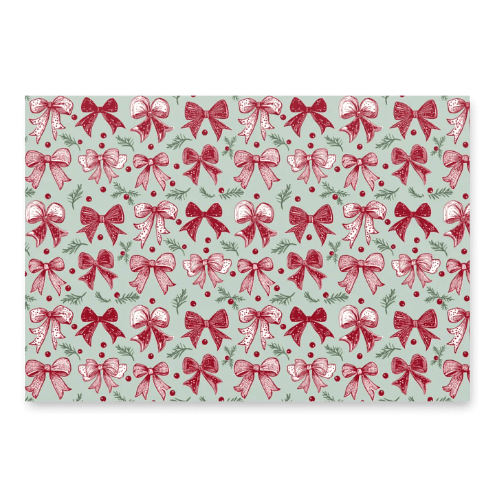 Vintage Coquette Christmas Bows Wrapping Paper product image (2)