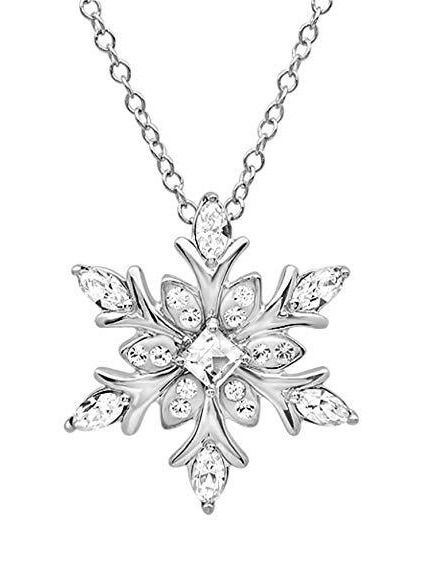 Zircon Christmas Snowflake Necklace product image (2)