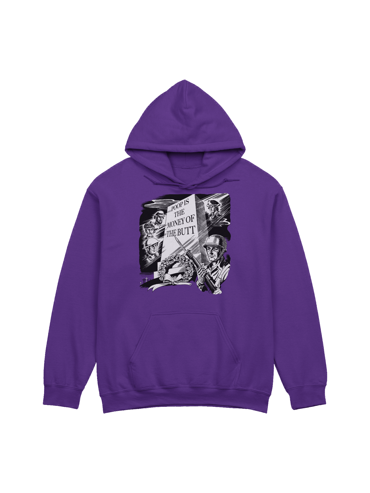 Poop Is The Money (B/W Hoodie) product image (1)
