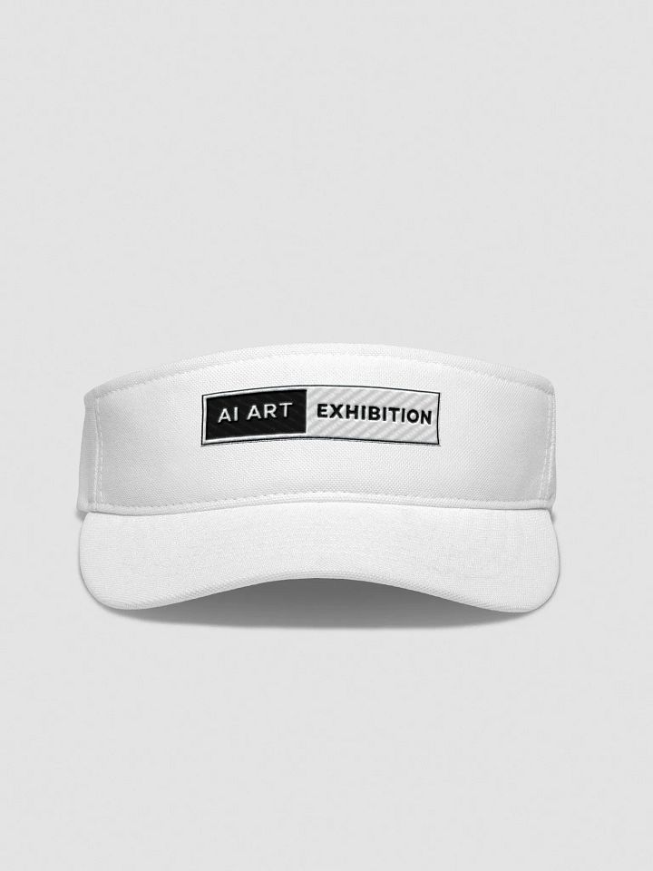 White "AI ART EXHIBITION" Flexfit Visor product image (1)