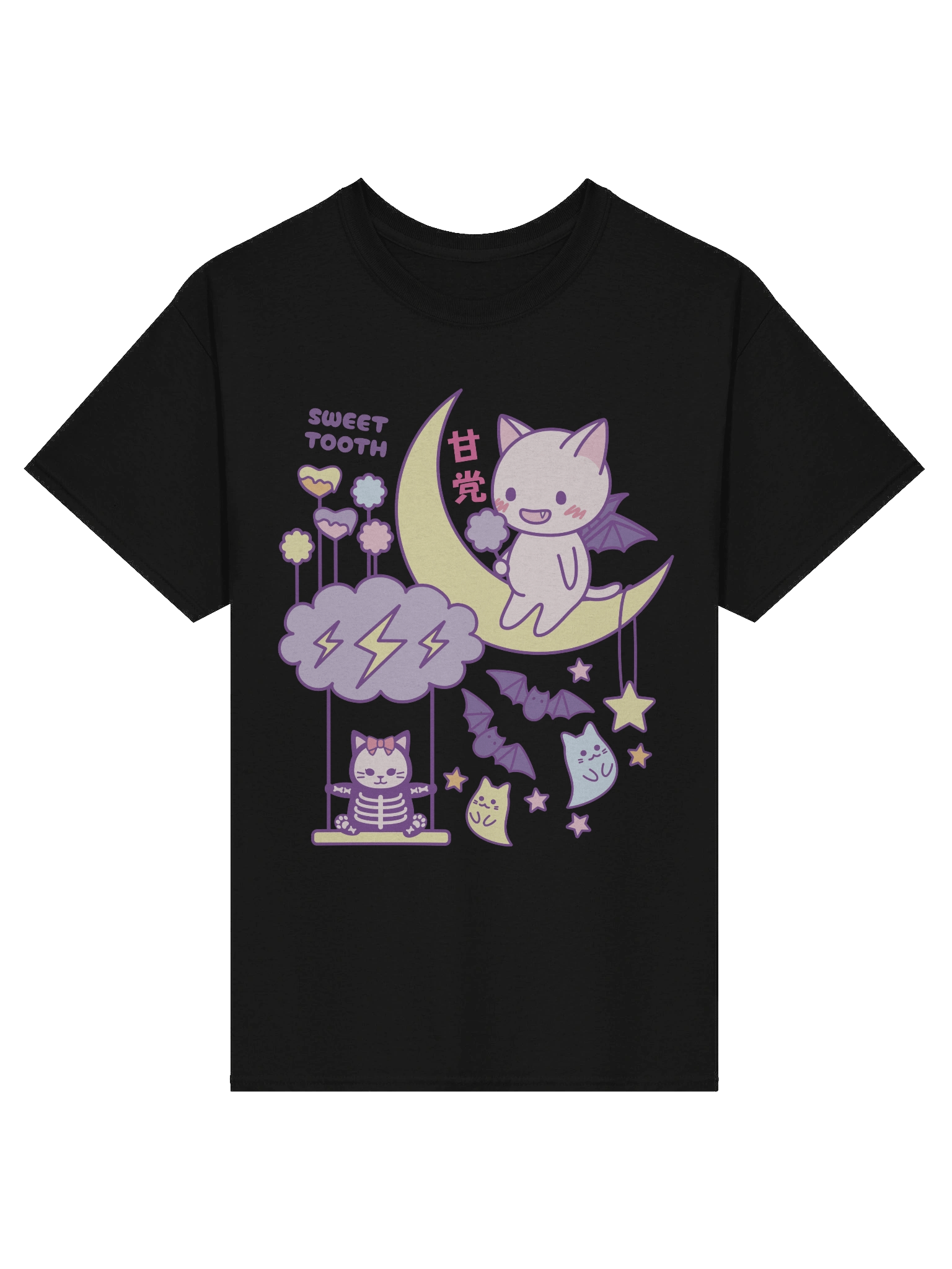 Kawaii Bat Kitty - Unisex Adult Heavyweight T-shirt product image (2)