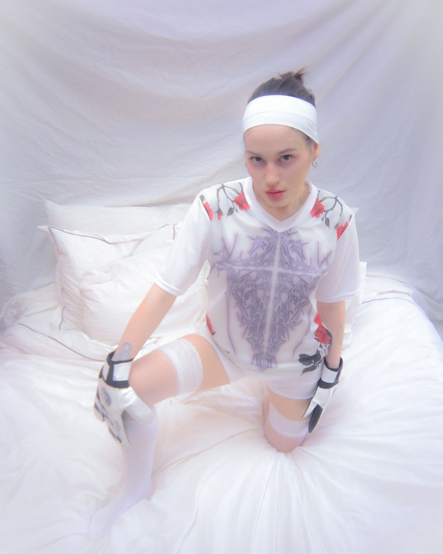 Tribal cross & roses jersey product image (7)