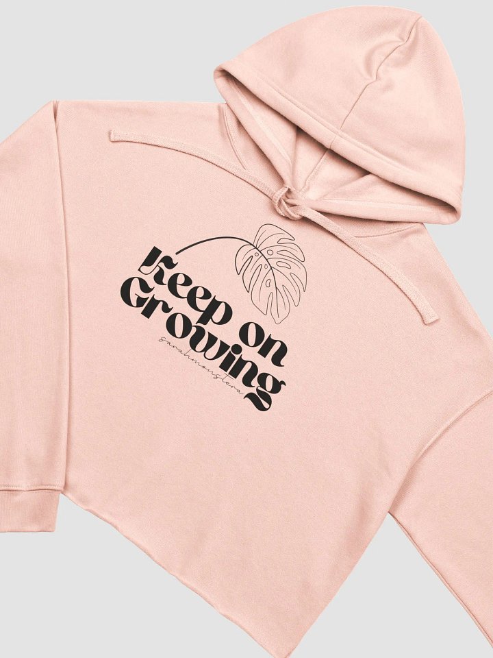 Keep on Growing Cropped Hoodie Black Logo product image (1)