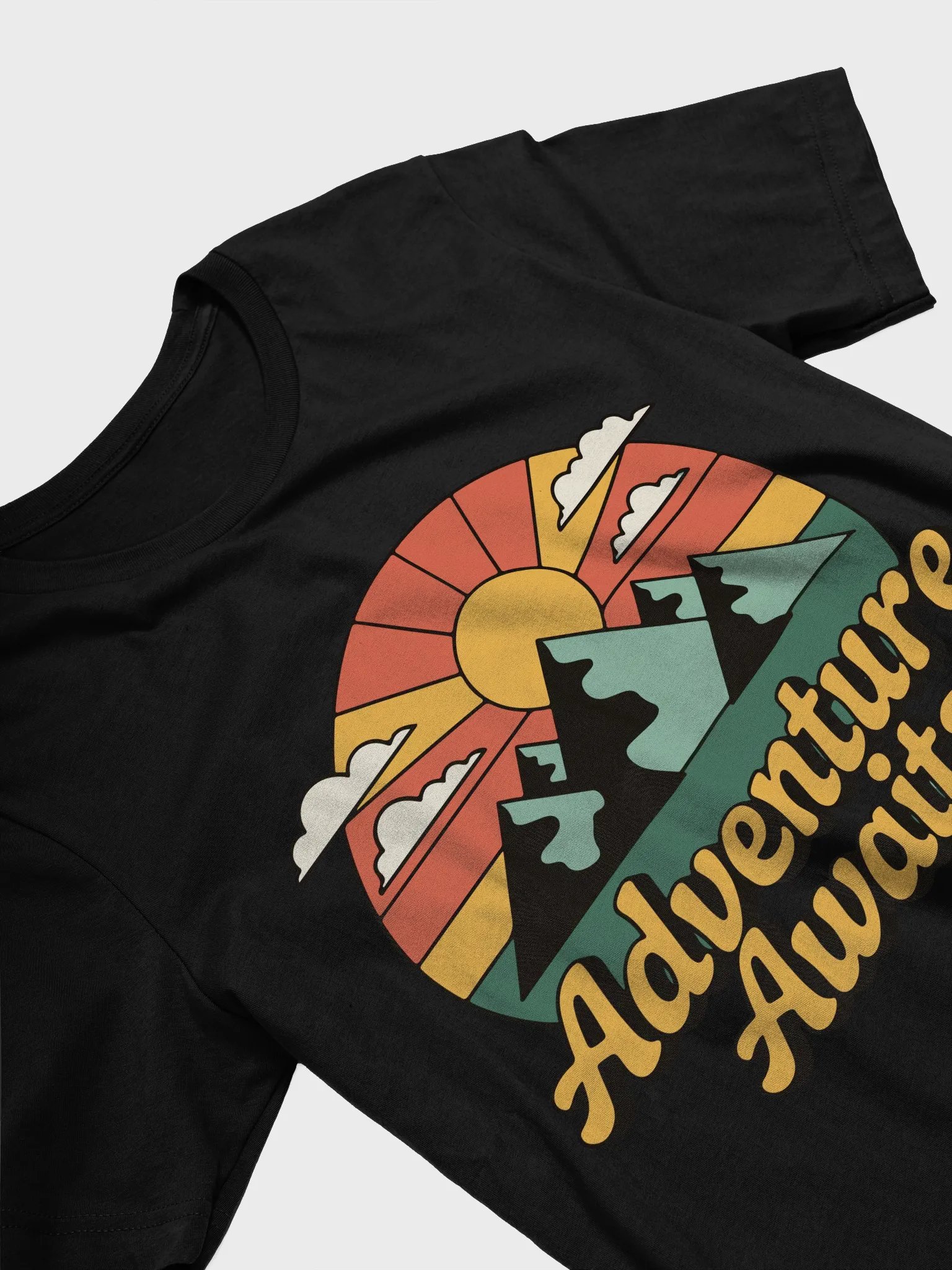 Adventure Awaits Retro Mountain Design | Vintage product image (3)