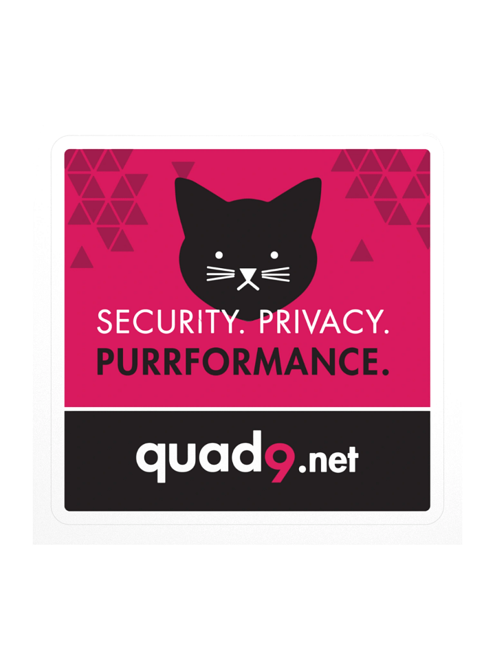 "Security. Privacy. Purrformance." Sticker product image (1)