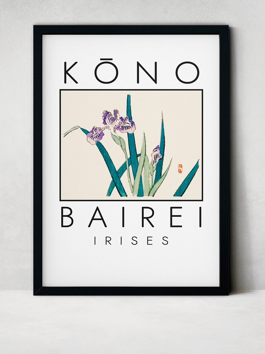 Kono Bairei Irises Poster product image (1)