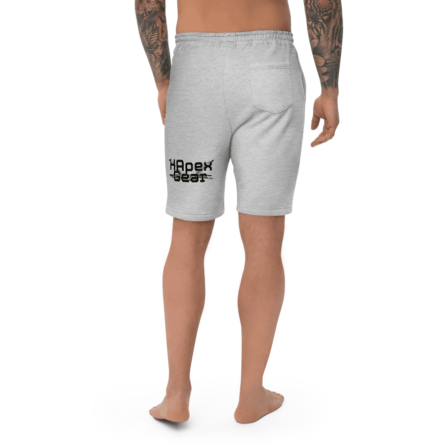 Black HApex Gear White Logo Men's Fleece Shorts product image (11)