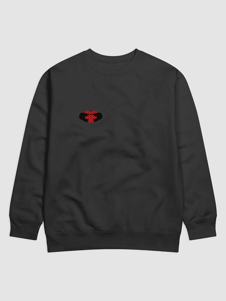 Valentine Matching Off-Road Helmet Heart Crewneck (Black-Left) product image (1)