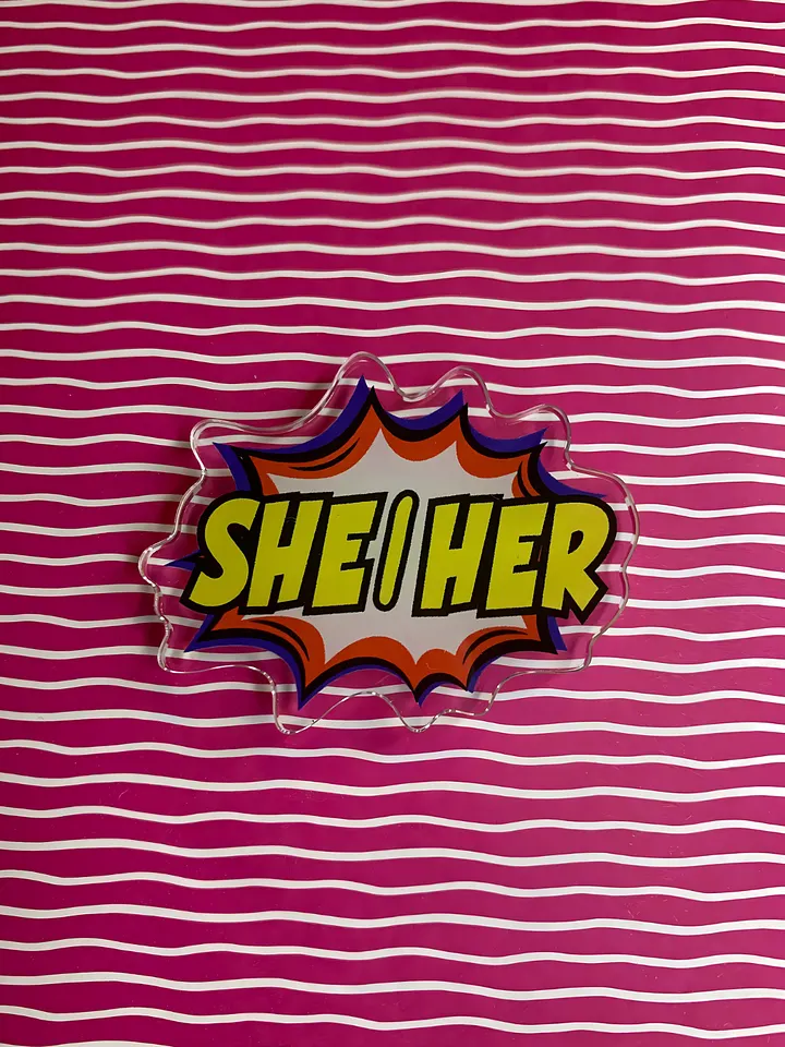 Comic Book Pronoun Pins product image (2)