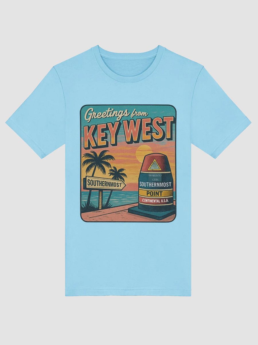 Ocean Blue Key West Florida Southernmost Point Ultra-Soft Tee product image (2)