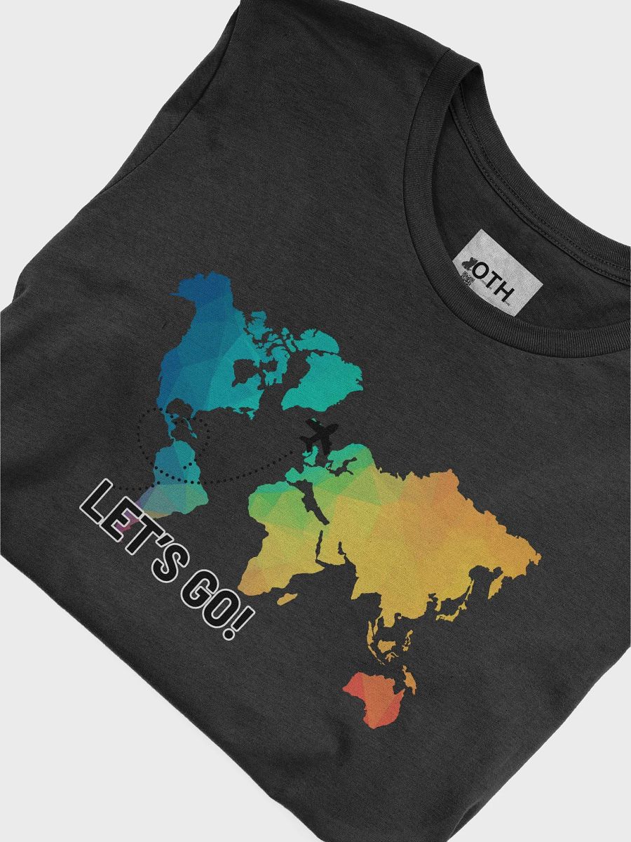 Polygonal World Map Let's Go T-Shirt product image (2)