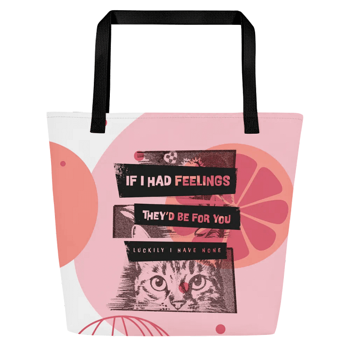 Vintage Cat Gaze - Tote Bag with Pocket product image (1)