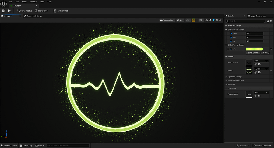 Heal Zone Material in UE5.6 product image (1)