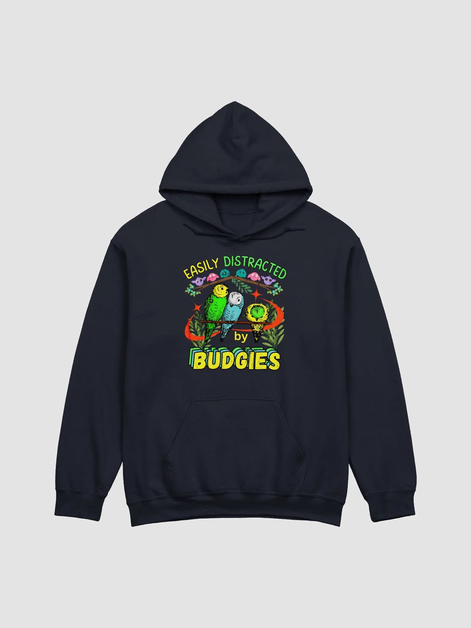 Easily Distracted By Budgie Paradise Hoodie product image (13)