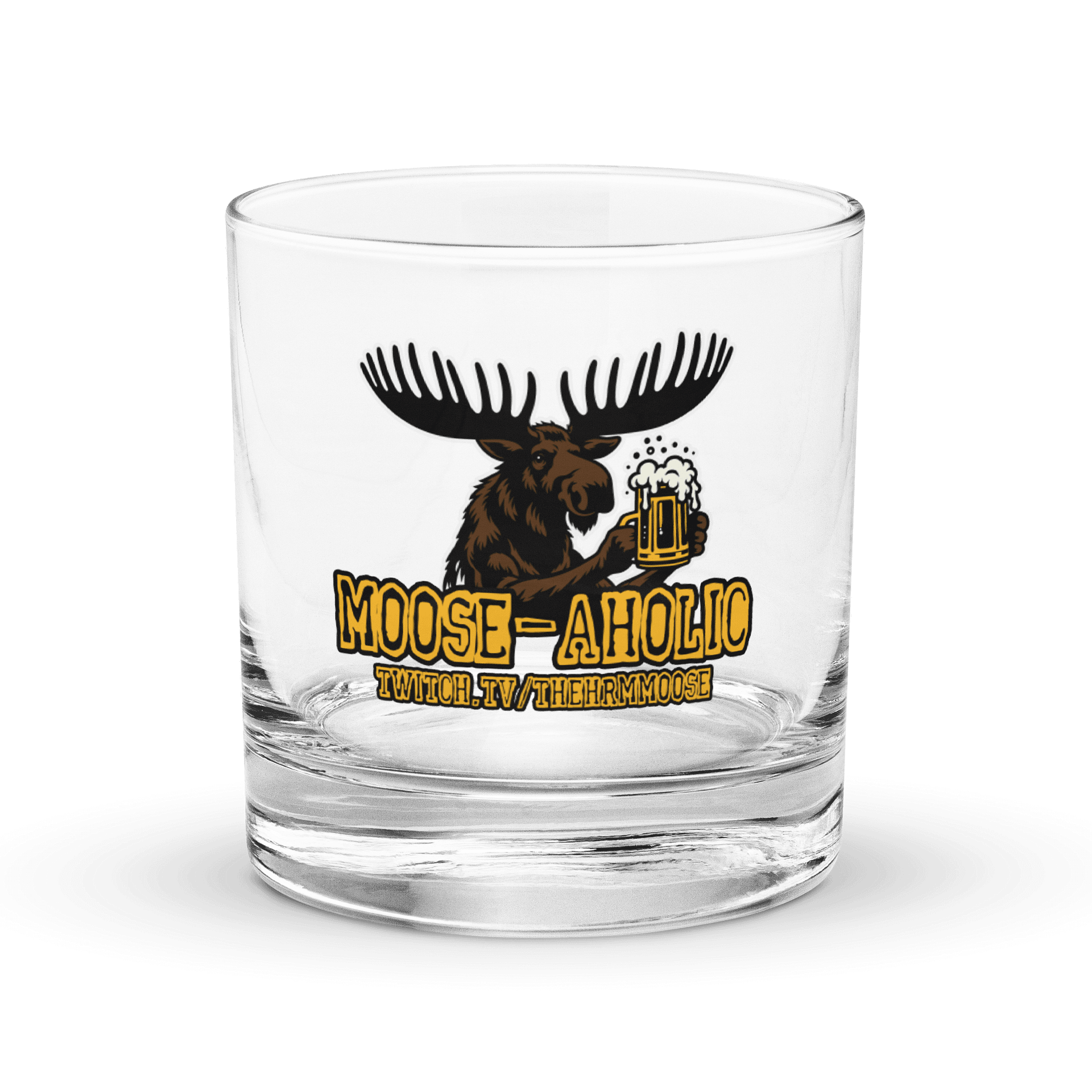 Moose-aholic Rocks Glass product image (1)