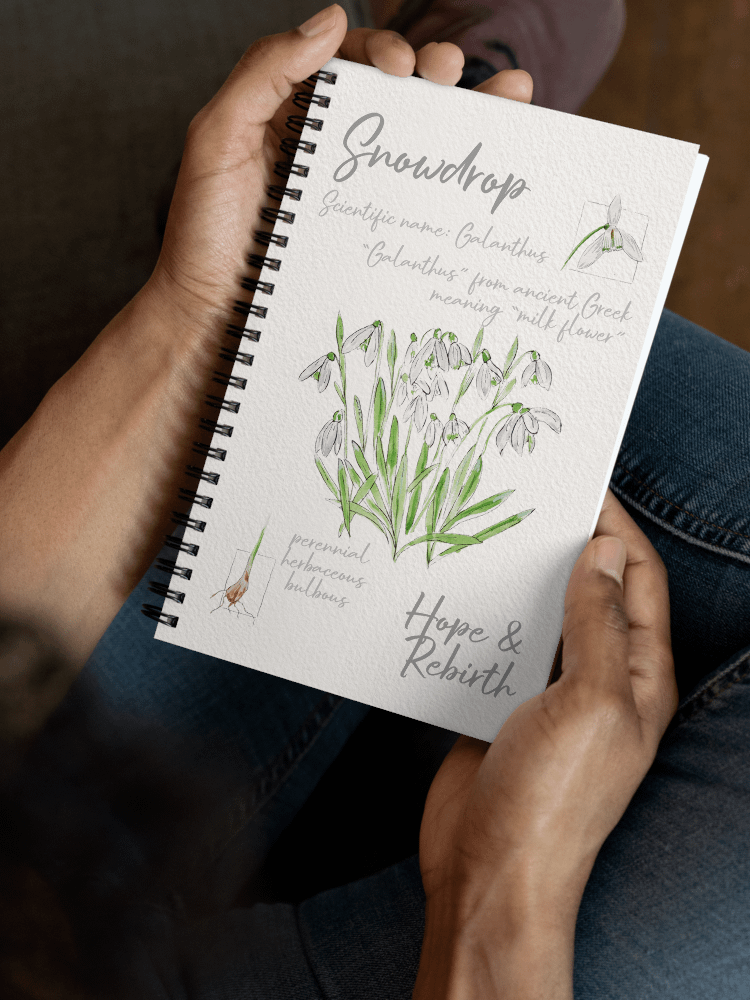 Snowdrop Flower Field Notes Style Notebook product image (8)