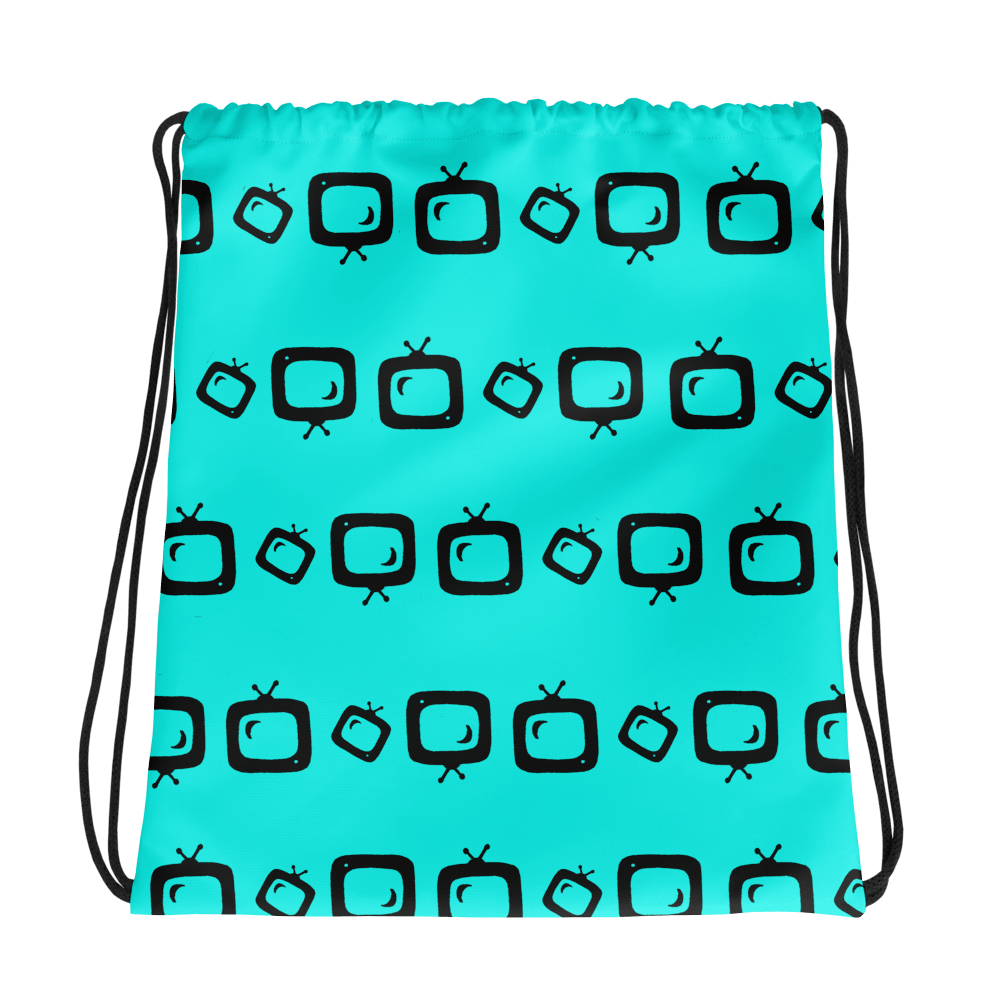 Movies and TV Drawstring Bag (Teal and Black) product image (1)