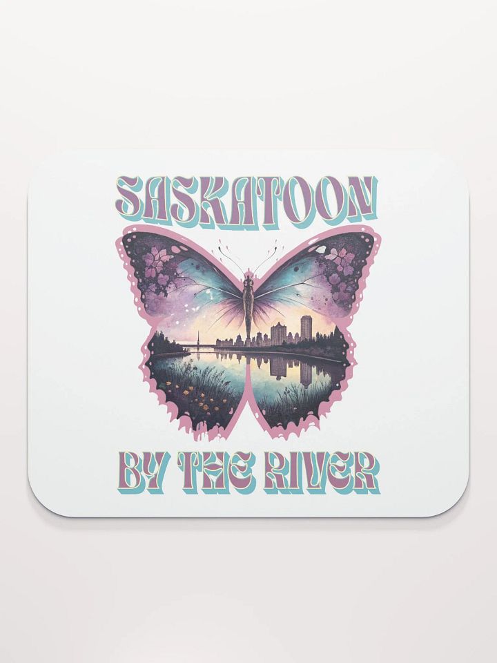 Saskatoon By The River Butterfly Mouse Pad product image (1)