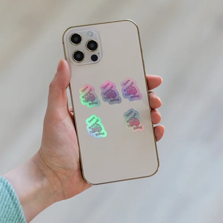 Spare Brain Cell Holographic Sticker Set product image (8)