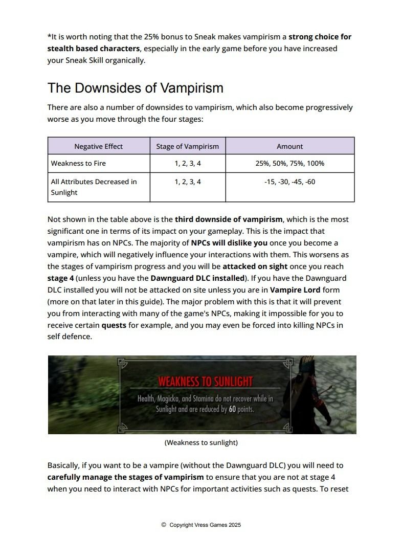 [PDF Guide] Skyrim Vampire Guide for Total Beginners product image (2)