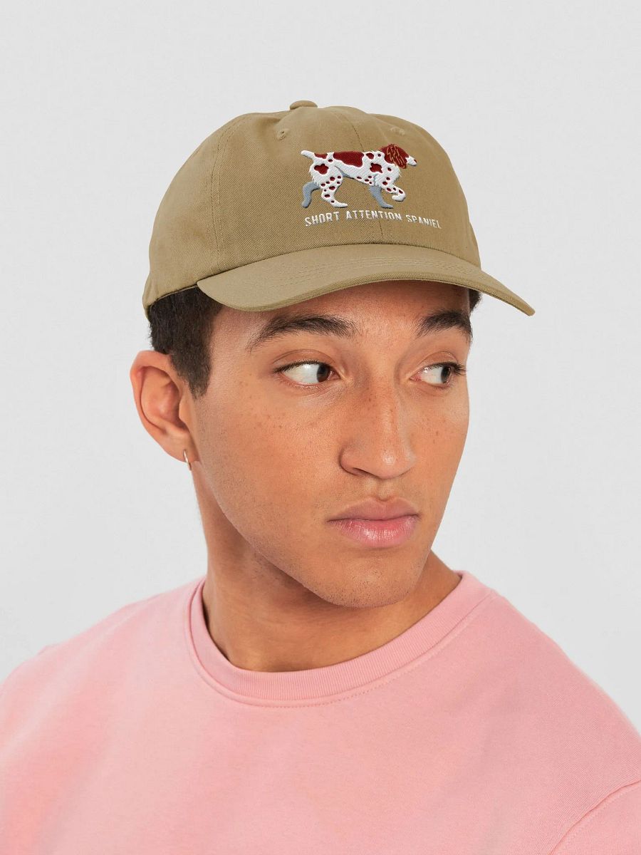Short Attention Spaniel Classic Dad Hat(Embroidered) of a Brittany Spaniel(Liver) product image (11)