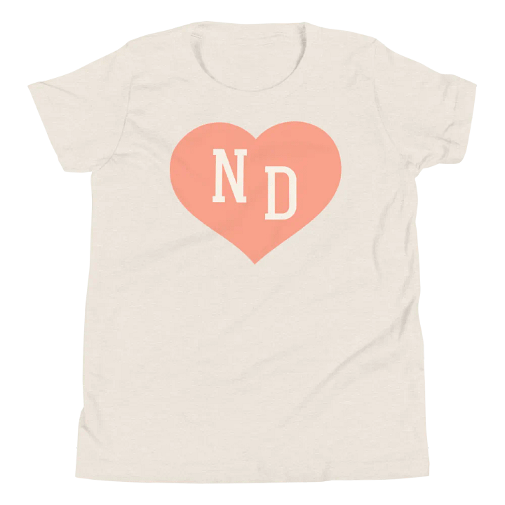 ND Heart Peach Unisex Youth T-shirt product image (1)
